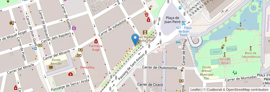 Mapa de ubicacion de Lugar de Tapas en Испания, Каталония, Барселона, Барселонес, Барселона.