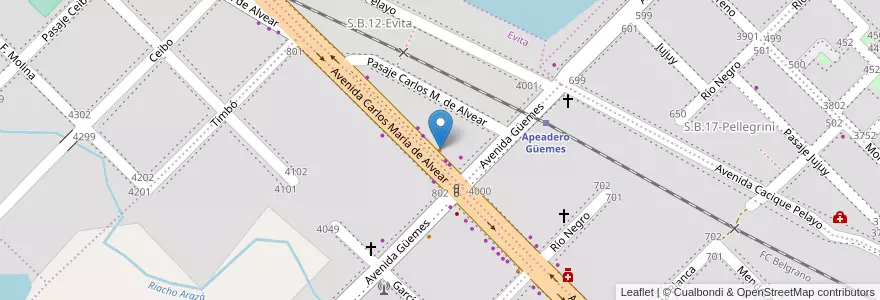 Mapa de ubicacion de Luigi en 아르헨티나, Chaco, Departamento San Fernando, Municipio De Fontana, Fontana.