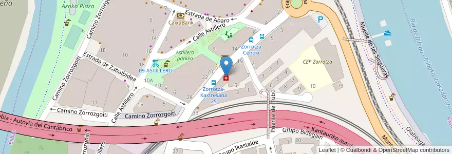 Mapa de ubicacion de Luis Angel Heras Gonzalez en 스페인, Euskadi, Bizkaia, Bilboaldea.