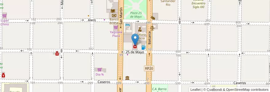 Mapa de ubicacion de Luis Tres en Argentinië, Entre Ríos, Departamento Villaguay, Distrito Lucas Al Sud, Villaguay.