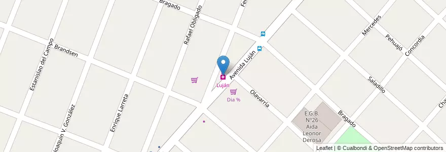 Mapa de ubicacion de Luján en Arjantin, Buenos Aires, Partido De Florencio Varela, Bosques.