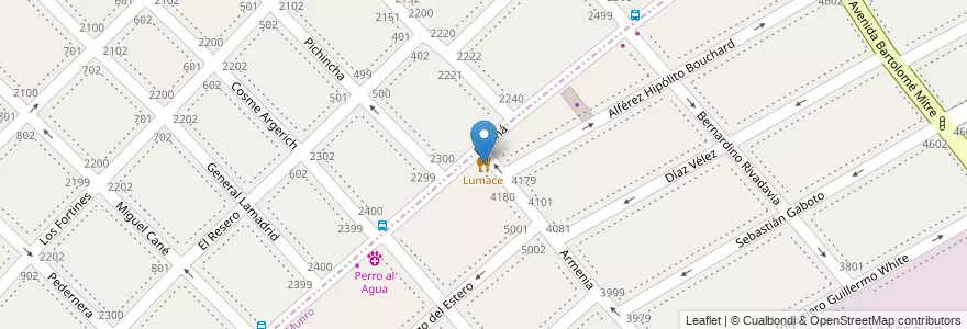 Mapa de ubicacion de Lumace en Arjantin, Buenos Aires, Partido De San Isidro, Villa Adelina.