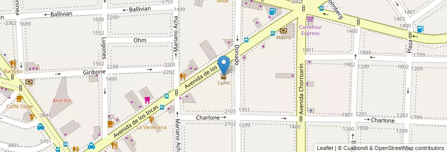 Mapa de ubicacion de Lumi, Parque Chas en Argentinien, Ciudad Autónoma De Buenos Aires, Buenos Aires, Comuna 15.