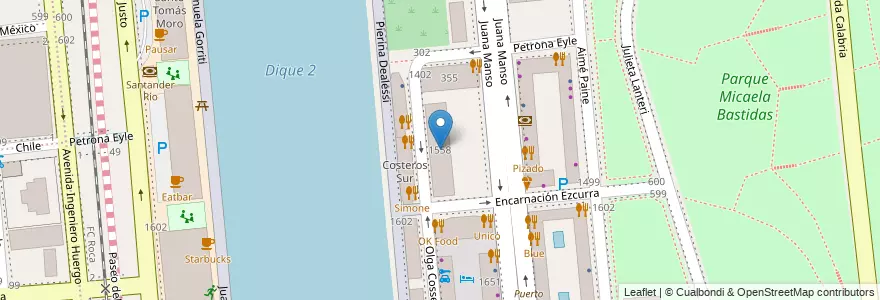Mapa de ubicacion de Lumiere, Puerto Madero en Argentinië, Ciudad Autónoma De Buenos Aires, Comuna 1, Buenos Aires.