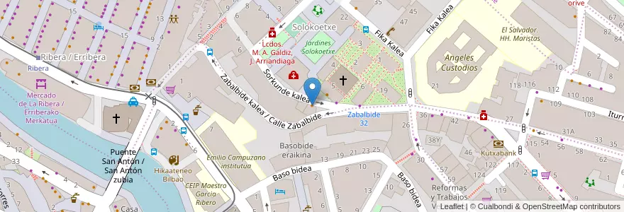 Mapa de ubicacion de Luna en Spanien, Autonome Gemeinschaft Baskenland, Bizkaia, Bilboaldea, Bilbao.