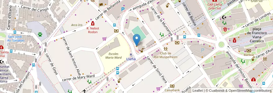 Mapa de ubicacion de Luna en 西班牙, Catalunya, Barcelona, Barcelonès, Badalona.