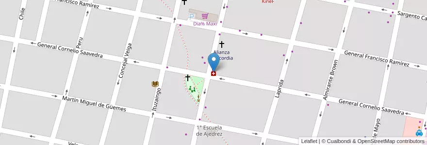 Mapa de ubicacion de Luna en Аргентина, Междуречье, Departamento Concordia, Distrito Suburbios, Concordia, Concordia.