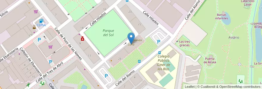 Mapa de ubicacion de Luna en Испания, Мадрид, Мадрид, Área Metropolitana De Madrid Y Corredor Del Henares, Torrejón De Ardoz.