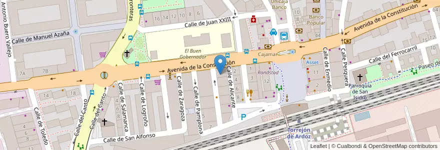 Mapa de ubicacion de Luna Lunera en Sepanyol, Comunidad De Madrid, Comunidad De Madrid, Área Metropolitana De Madrid Y Corredor Del Henares, Torrejón De Ardoz.