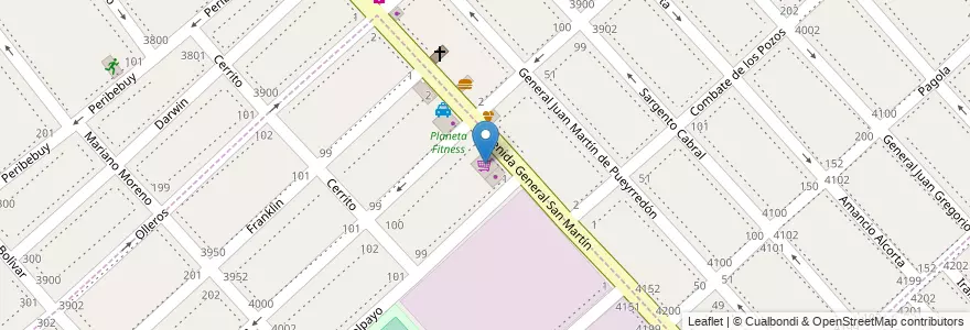 Mapa de ubicacion de Luna Supermercado en Arjantin, Buenos Aires, Partido De La Matanza, La Tablada.