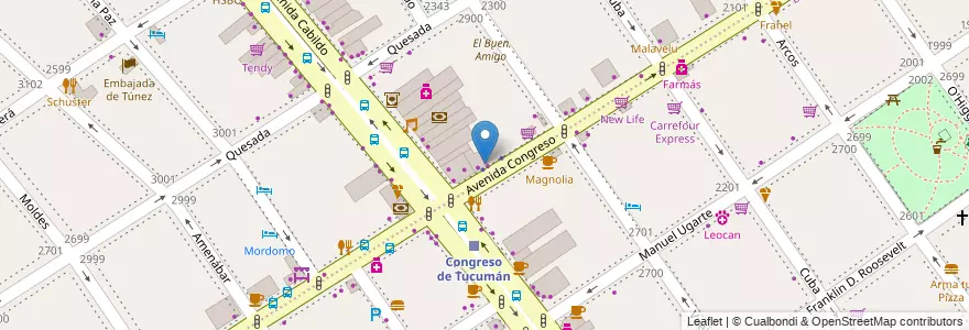 Mapa de ubicacion de Luna Tucumana, Nuñez en الأرجنتين, Ciudad Autónoma De Buenos Aires, Buenos Aires, Comuna 13.