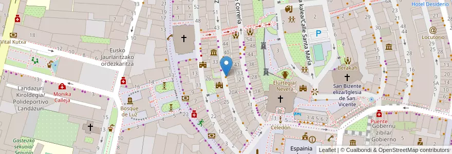 Mapa de ubicacion de Lupita y Burriquín en Espanha, Comunidade Autónoma Do País Basco, Araba/Álava, Gasteizko Kuadrilla/Cuadrilla De Vitoria, Vitoria-Gasteiz.