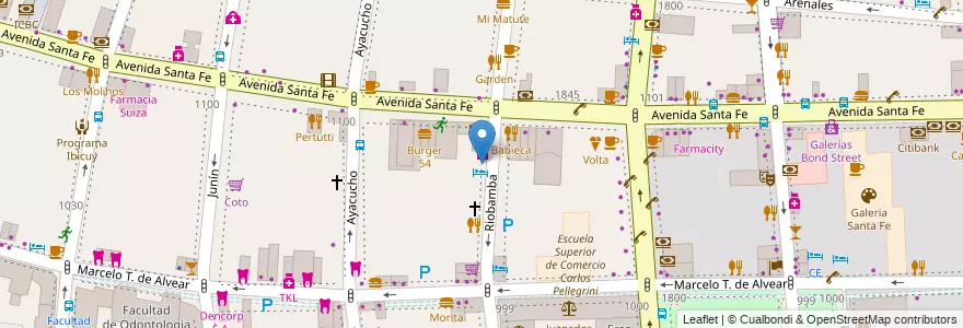 Mapa de ubicacion de Luz Solar, Recoleta en 아르헨티나, Ciudad Autónoma De Buenos Aires, Comuna 2, 부에노스아이레스.