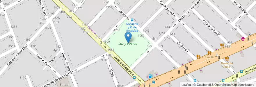 Mapa de ubicacion de Luz y Fuerza, Floresta en 阿根廷, Ciudad Autónoma De Buenos Aires, 布宜诺斯艾利斯, Comuna 10.