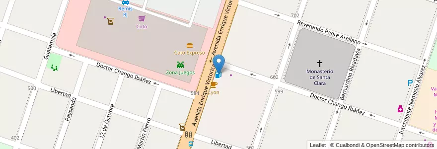 Mapa de ubicacion de Lyon en Argentinië, Buenos Aires, Partido De Moreno, Moreno.