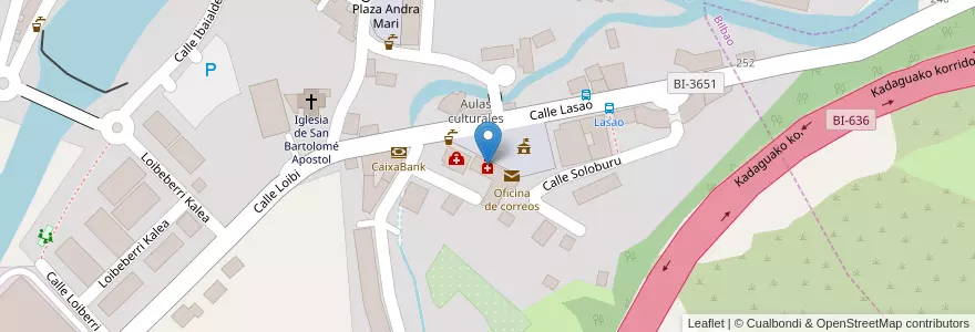 Mapa de ubicacion de M. Aznar Ávila en اسپانیا, Euskadi, Bizkaia, Bilboaldea, Alonsotegi.
