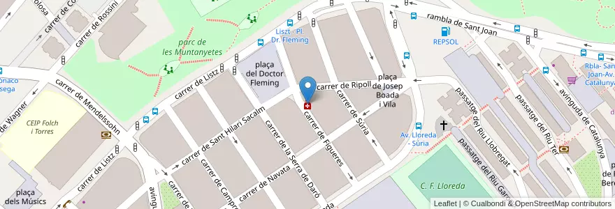 Mapa de ubicacion de M. Blasco en Espanha, Catalunha, Barcelona, Barcelonès, Badalona.