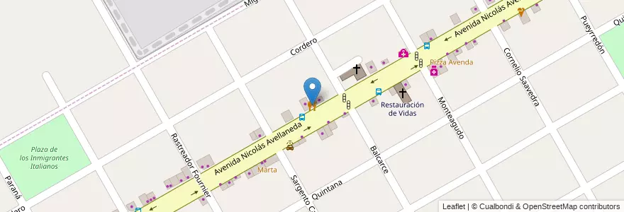 Mapa de ubicacion de M & M en 阿根廷, 布宜诺斯艾利斯省, Partido De San Fernando, Victoria.