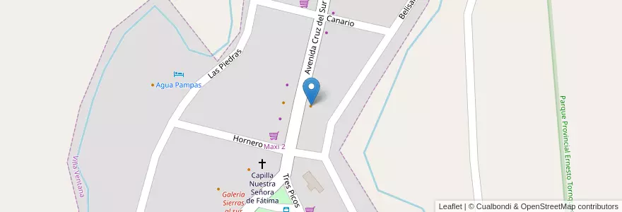 Mapa de ubicacion de M. Rico en Arjantin, Buenos Aires, Partido De Tornquist.