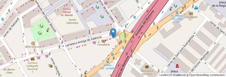 Mapa de ubicacion de M.A. Castells Serrahima en 스페인, Catalunya, Barcelona, Barcelonès, Badalona.