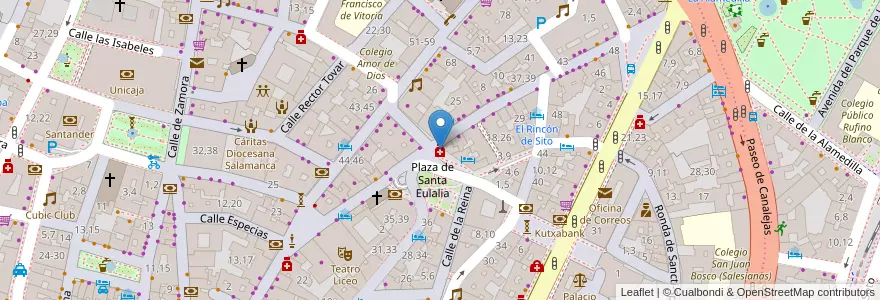 Mapa de ubicacion de Mª Florentina Porras Alonso en スペイン, カスティーリャ・イ・レオン州, サラマンカ, Campo De Salamanca, サラマンカ.