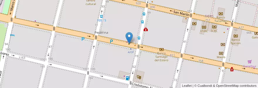 Mapa de ubicacion de M&A Hogar en 阿根廷, Tucumán, San Miguel De Tucumán, Departamento Capital, San Miguel De Tucumán.
