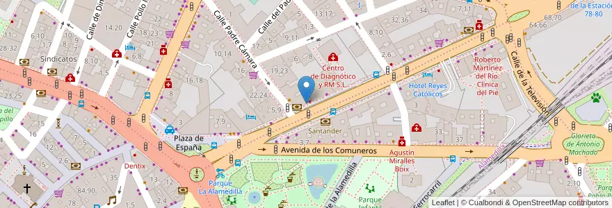 Mapa de ubicacion de Mª Loreto Charro Santos en Испания, Кастилия И Леон, Саламанка, Campo De Salamanca, Саламанка.