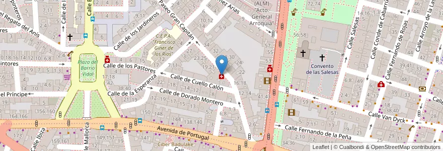 Mapa de ubicacion de Mª Rosa Paradinas Rodríguez en Испания, Кастилия И Леон, Саламанка, Campo De Salamanca, Саламанка.