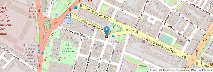 Mapa de ubicacion de Mª Teresa Bustos García en Spagna, Castilla Y León, Salamanca, Campo De Salamanca, Salamanca.