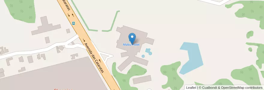 Mapa de ubicacion de Mabu Hotel en ブラジル, 南部地域, パラナ, Região Geográfica Intermediária De Cascavel, Microrregião Foz Do Iguaçu, Foz Do Iguaçu.