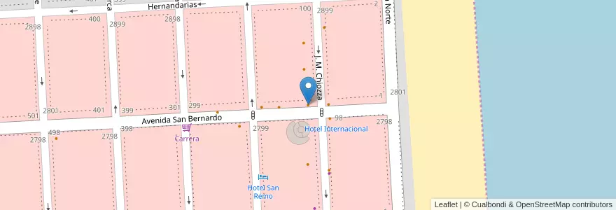 Mapa de ubicacion de Mac Bar en Аргентина, San Bernardo Del Tuyú.