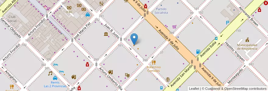 Mapa de ubicacion de Mac Food en Arjantin, Chaco, Departamento San Fernando, Resistencia, Resistencia.