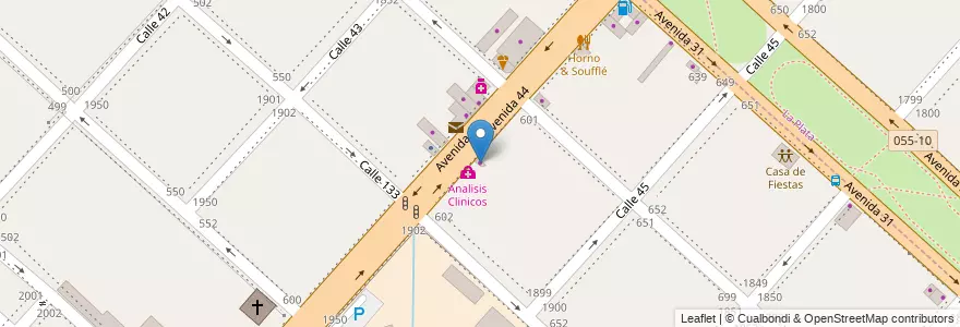Mapa de ubicacion de Mac Pollo, San Carlos en 阿根廷, 布宜诺斯艾利斯省, Partido De La Plata, San Carlos.