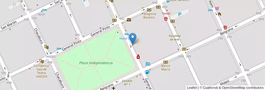 Mapa de ubicacion de Macanudo en Arjantin, Buenos Aires, Partido De Tandil, Tandil.