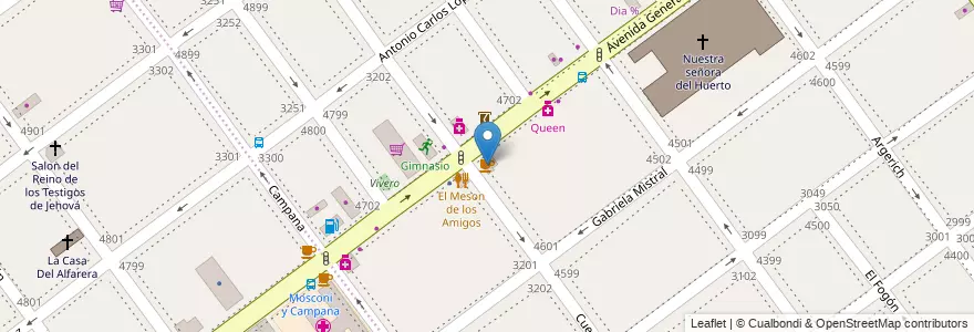 Mapa de ubicacion de Macchiato, Villa Pueyrredon en 阿根廷, Ciudad Autónoma De Buenos Aires, Comuna 12, 布宜诺斯艾利斯, Comuna 11.