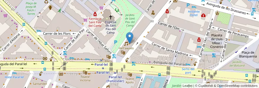 Mapa de ubicacion de Macera Taller Bar en Spanje, Catalonië, Barcelona, Barcelonès, Barcelona.