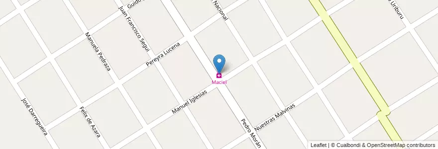 Mapa de ubicacion de Maciel en アルゼンチン, ブエノスアイレス州, Florencio Varela.