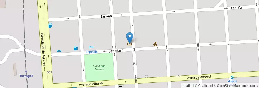 Mapa de ubicacion de Macro en الأرجنتين, Salta, General San Martín, Municipio De Tartagal, Tartagal.