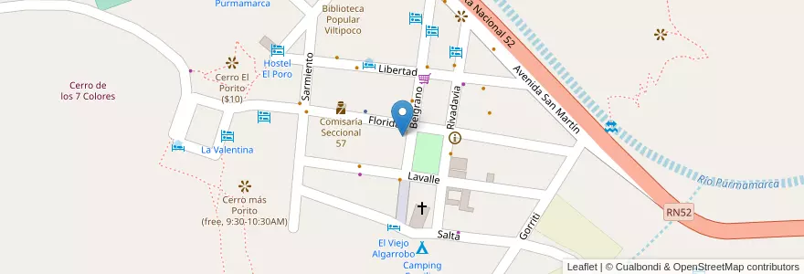 Mapa de ubicacion de Macro en الأرجنتين, Jujuy, Departamento Tumbaya, Municipio De Purmamarca.