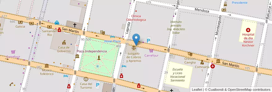Mapa de ubicacion de Macro en Argentina, Tucumán, San Miguel De Tucumán, Departamento Capital, San Miguel De Tucumán.