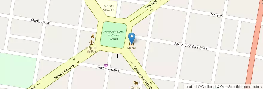 Mapa de ubicacion de Macro en الأرجنتين, سانتا في, إدارة العاصمة, Municipio De Llambi Campbell, Llambí Campbell.