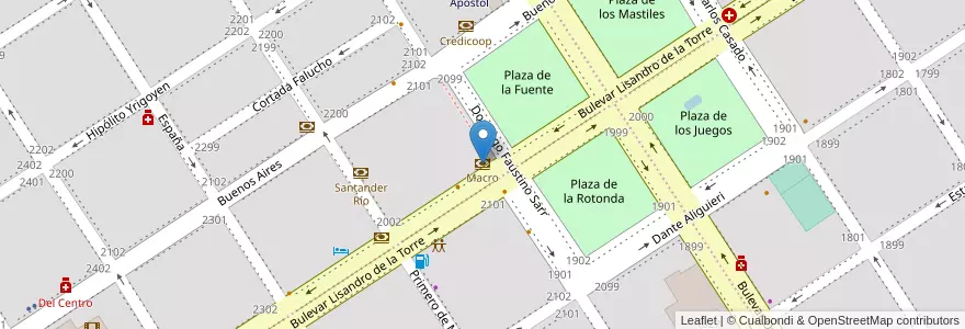 Mapa de ubicacion de Macro en Argentine, Santa Fe, Departamento Caseros, Municipio De Casilda, Casilda.