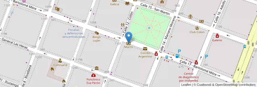 Mapa de ubicacion de Macro en الأرجنتين, بوينس آيرس, Partido De Luján.