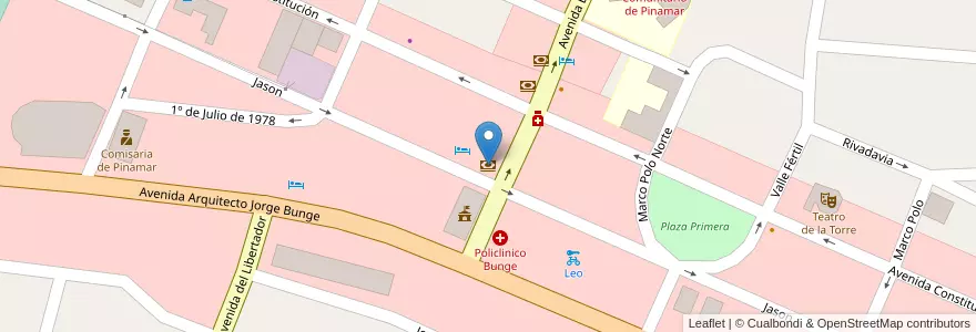 Mapa de ubicacion de Macro en Argentina, Buenos Aires, Partido De Pinamar.