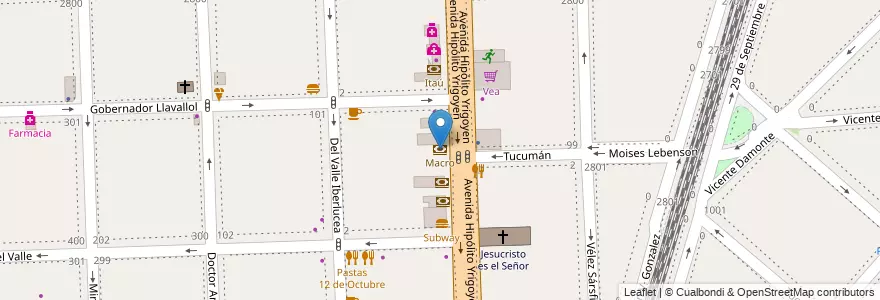 Mapa de ubicacion de Macro en Argentinië, Buenos Aires, Partido De Lanús, Lanús Oeste.