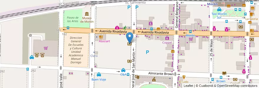 Mapa de ubicacion de Macro en Arjantin, Buenos Aires, Partido De Morón, Morón.