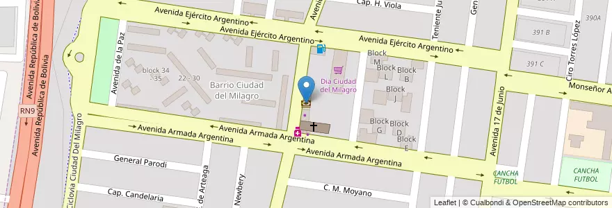 Mapa de ubicacion de Macro en الأرجنتين, Salta, Capital, Municipio De Salta.