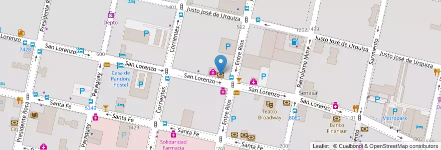 Mapa de ubicacion de Macro en Argentine, Santa Fe, Departamento Rosario, Municipio De Rosario, Rosario.