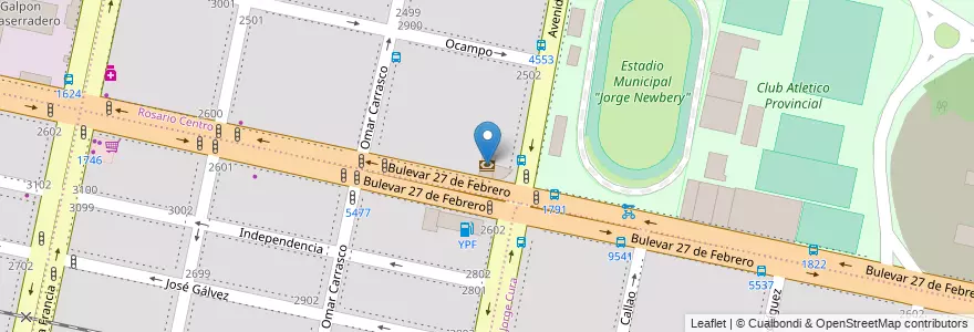Mapa de ubicacion de Macro en Arjantin, Santa Fe, Departamento Rosario, Municipio De Rosario, Rosario.