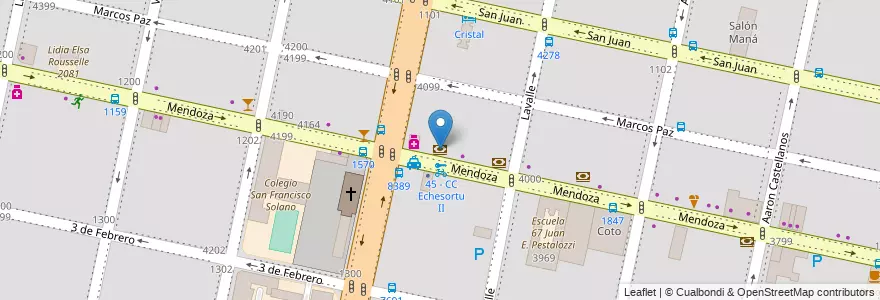 Mapa de ubicacion de Macro en الأرجنتين, سانتا في, Departamento Rosario, Municipio De Rosario, روساريو.